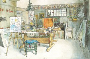 A stúdió, az egyik fele alkotó: Carl Larsson
